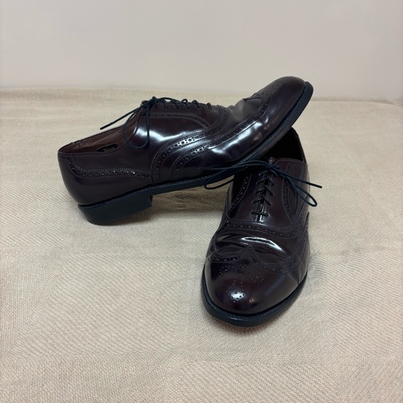 Men's ALLEN EDMONDS Chester Burgundy Wing Tip Dress Shoes Sz 11.5 D - Picture 1 of 12